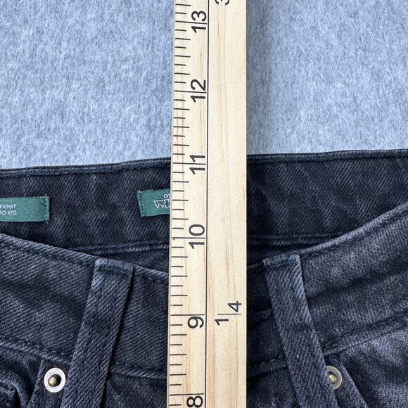 Wild Fable Jeans WMNS 00 Black Denim Easy Rigid High Rise Straight Button Fly - Picture 9 of 11